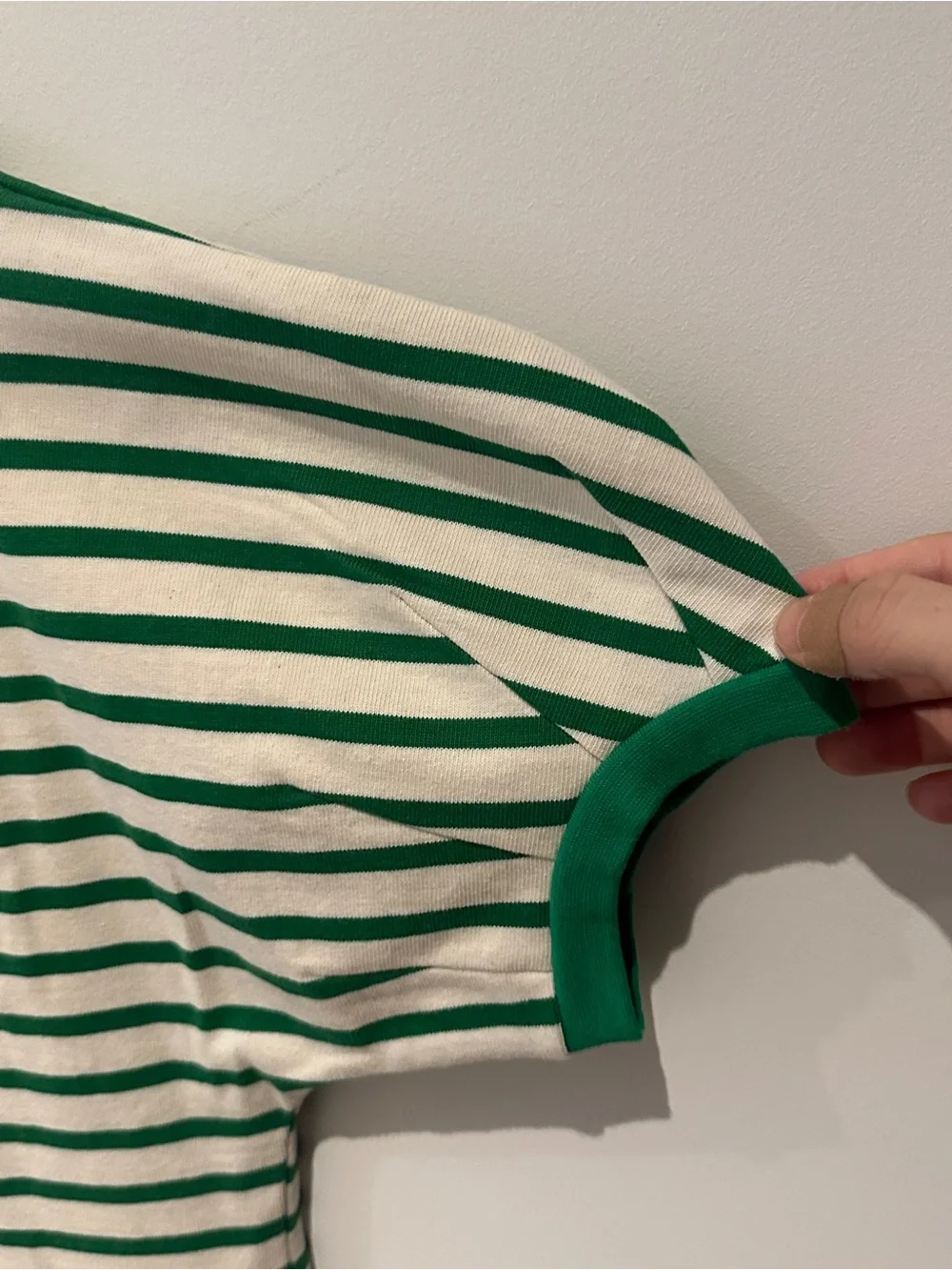 And You Green & White Striped Tee - Picture 3 of 6